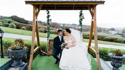 4 Star Wedding in Donegal - Couples on Swing Ballyliffin