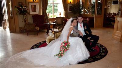 couple foyer at 4 Star Wedding Venue in Donegal