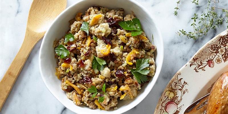 Cranberry and Apricot Bread Stuffing