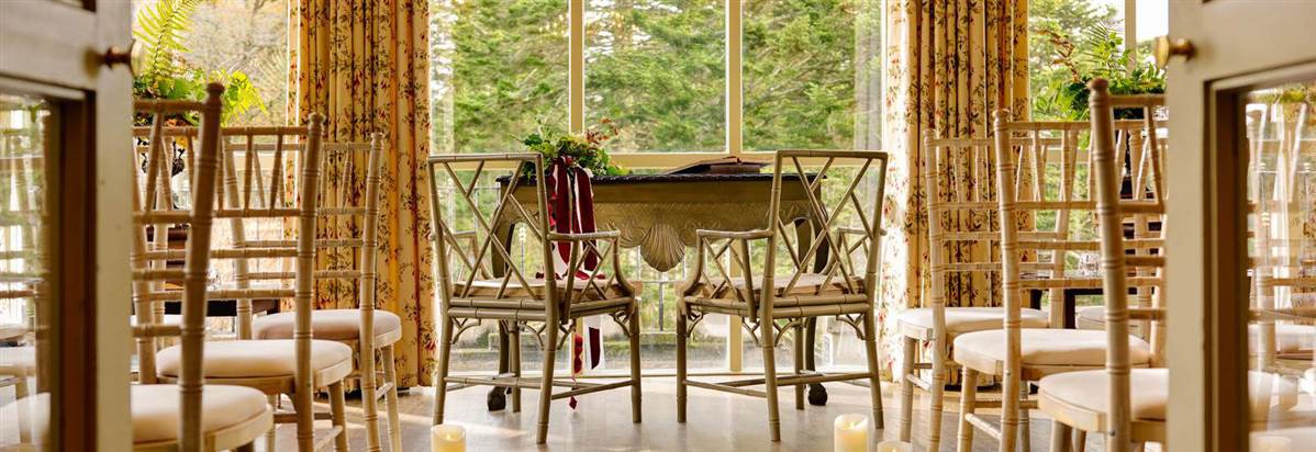 Wedding Venues In Connemara Hotel Galway Ballynahinch Morning Room Civil Ceremony
