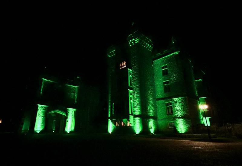 Romantic Castles of Ireland turn Green for St. Patricks Day