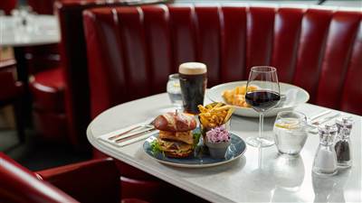 The Carriage House burger at 5 star luxury hotel in Carton House, Kildare