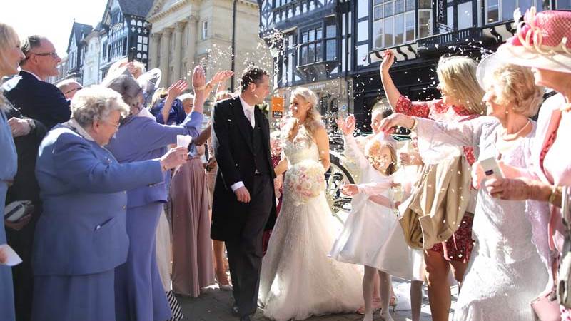 Wedding Confetti & Congratulations - Chester Grosvenor Wedding