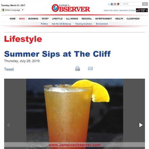 Summer Sips at The Cliff Food JamaicaObs