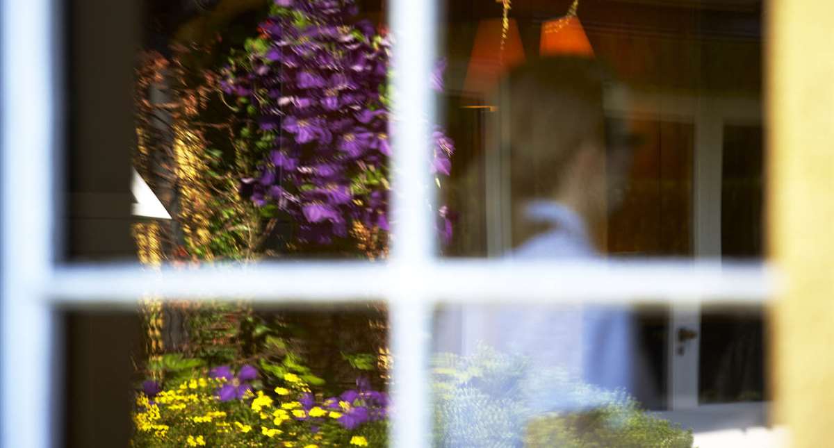 Blurred image thru a window
