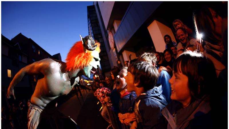 The Macnas Festival in Galway city maste