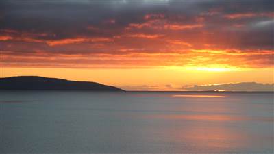 Mountain_sunset Galway Bay