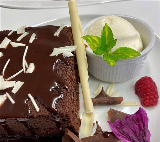 Chocolate Brownie, Vanilla Ice Cream