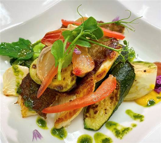 John-Dory, Seasonal Veg and Pea Shoots