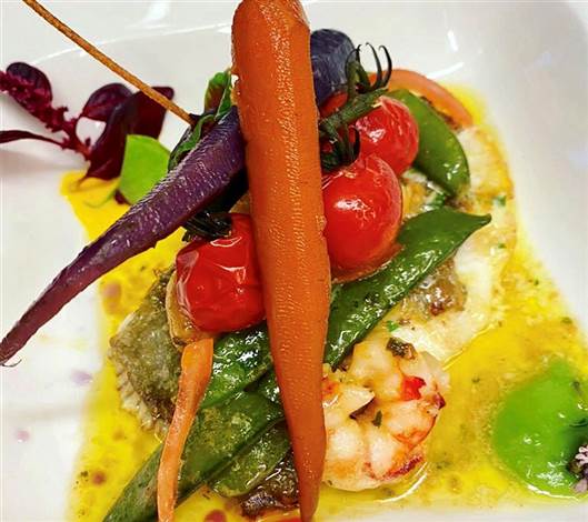 John Dory, Baby Carrots, Sugarsnaps