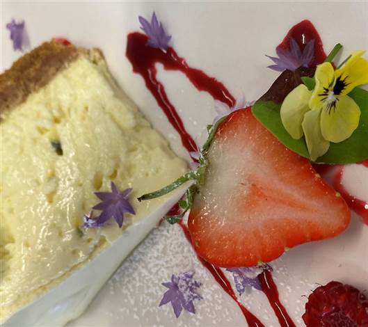 Kinsale Gin and Passion Fruit Cheesecake