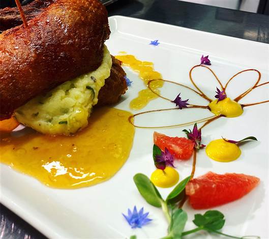 Roast Duck, Savoury Potato Stuffing