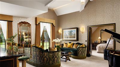 Presidential Suite Living Room at Grantley Hall luxury hotel in Yorkshire