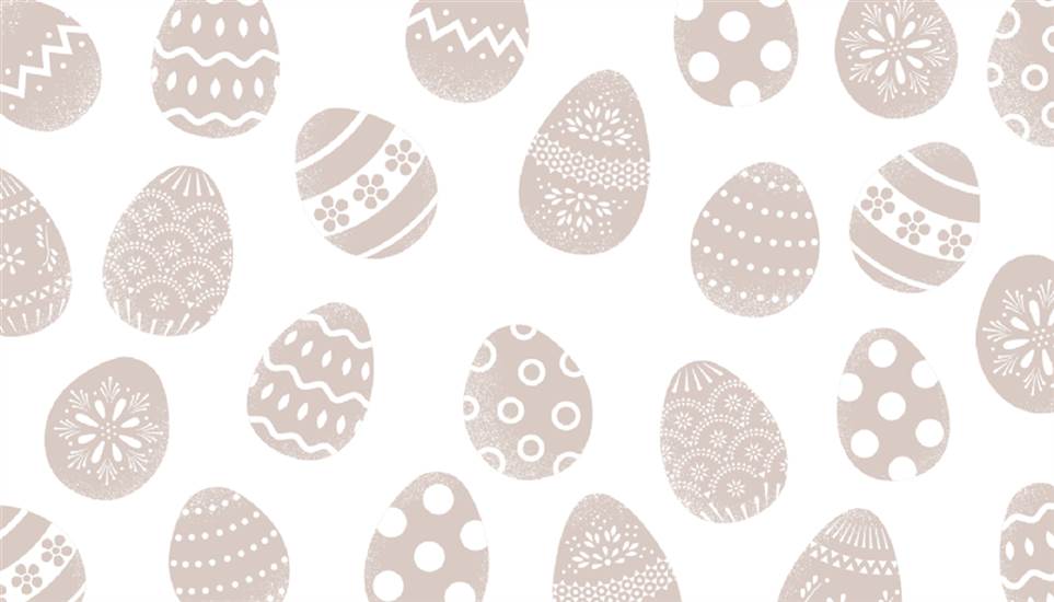 Beige White Minimalist Neutral Easter Eg