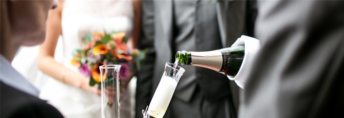 champagne pouring at our wedding venues mayo