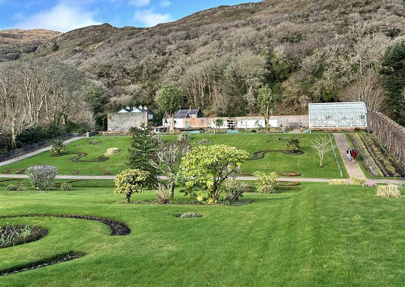 Image of a walled garden on a sunny day