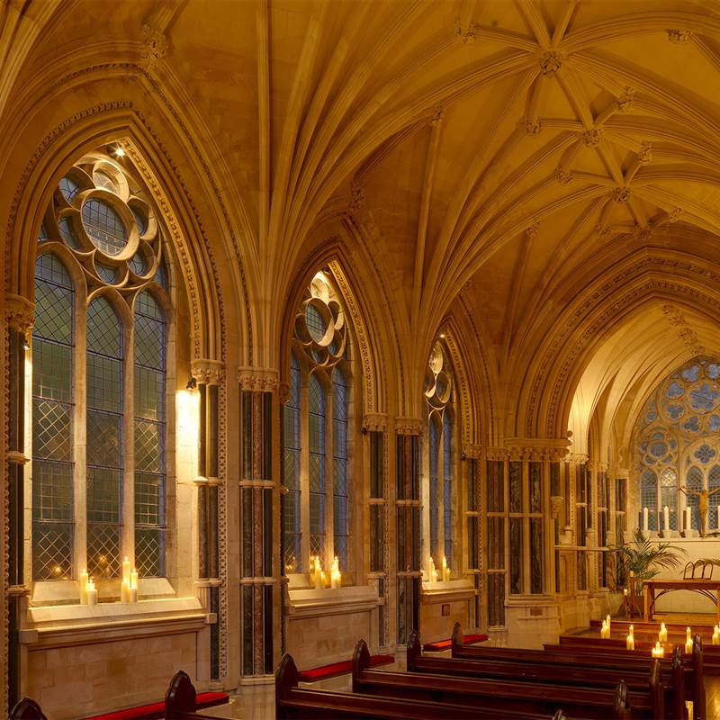 Gothic Church by candlelight