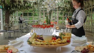 Wedding reception set up