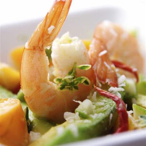 Sunday Lunch with shrimp and avocado