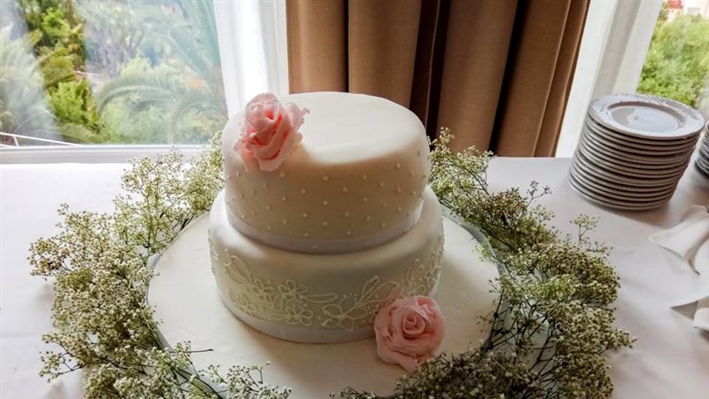 Wedding Celebration in Gibraltar - Wedding Cake at The Rock