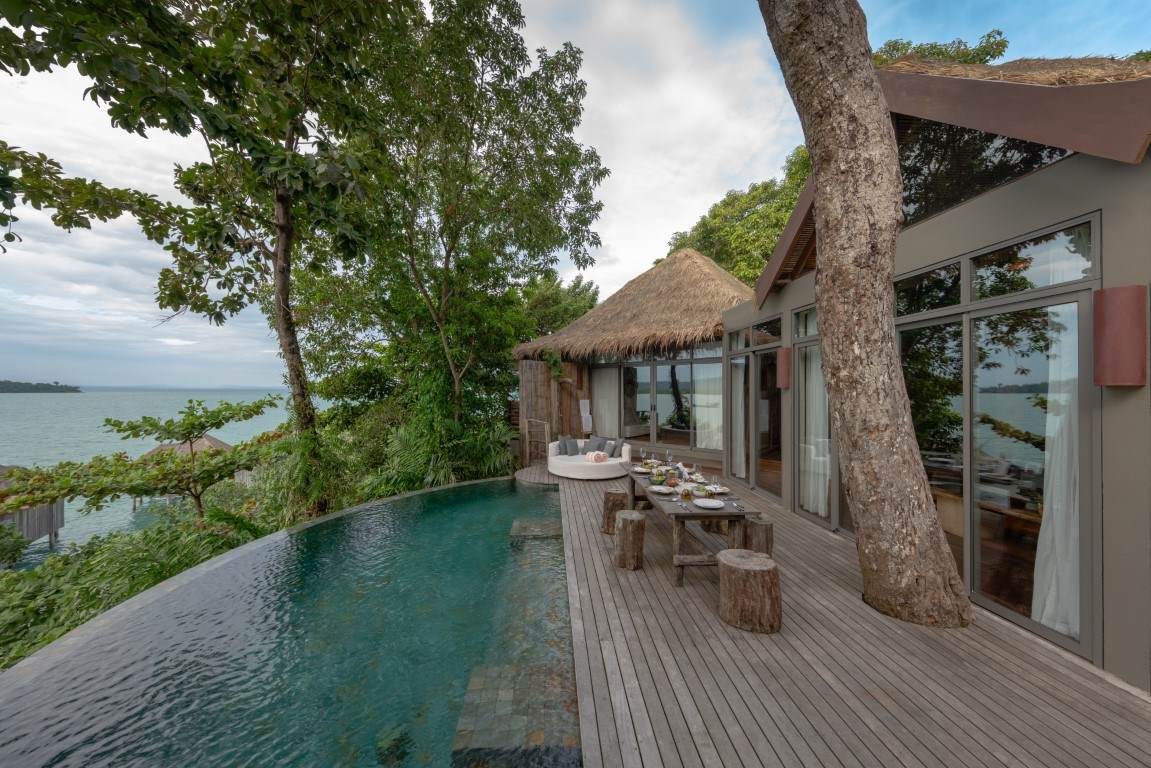 Sundeck and private pool at two bedroom Jungle Villa
