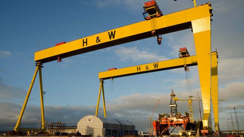 Samson and Goliath cranes in Belfast City Docks