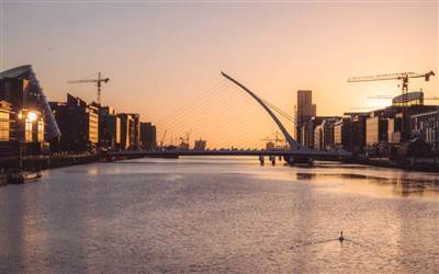 Samuel Beckett Bridge in Dublin City