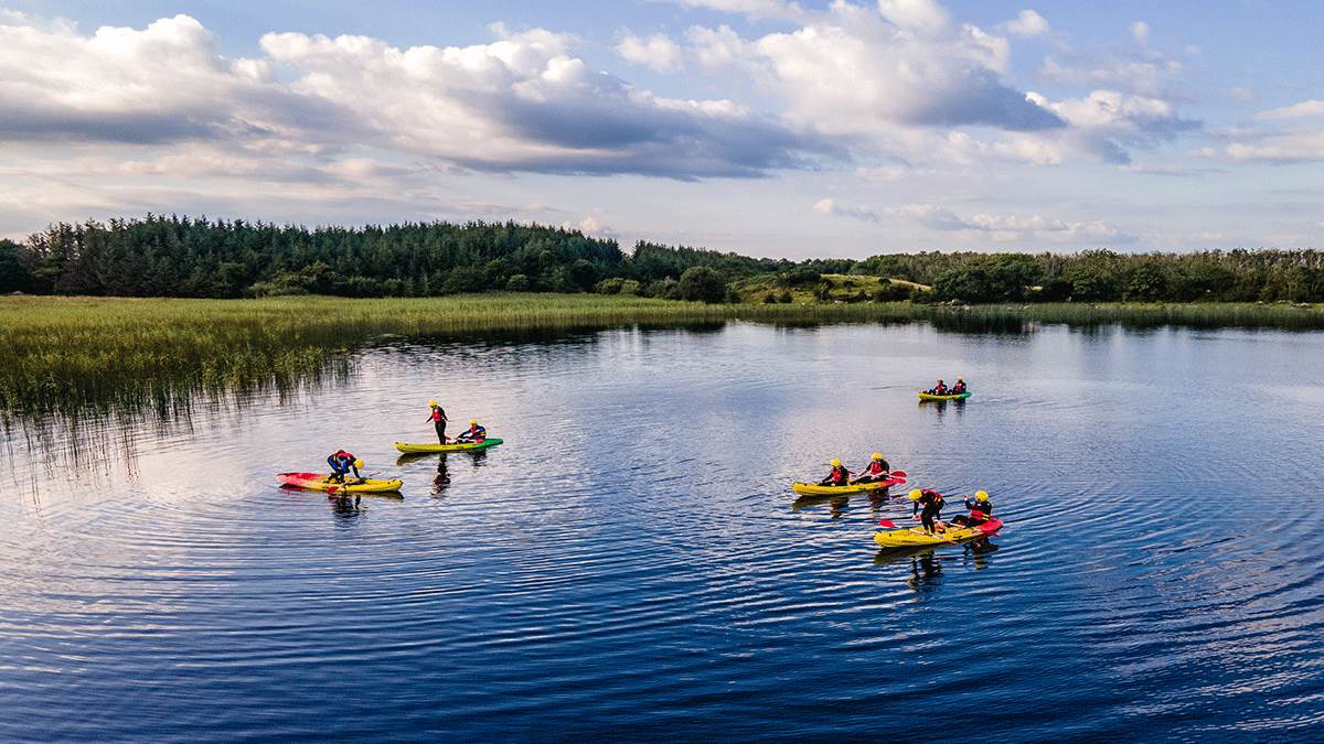 Kayaking on Ballyquirke Lake